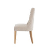 Danbury Fabric Curved, Button Back Dining Chair - Natural