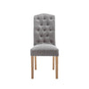 Bayton Fabric Button Back Dining Chair - Grey