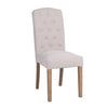 Bayton Fabric Button Back Dining Chair - Natural