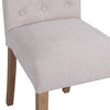 Bayton Fabric Button Back Dining Chair - Natural