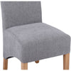 Trimpley Fabric Scroll Back Dining Chair - Light Grey