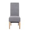 Trimpley Fabric Scroll Back Dining Chair - Grey