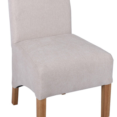 New Trimpley Fabric Scroll Back Dining Chair - Natural