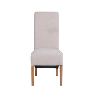 New Trimpley Fabric Scroll Back Dining Chair - Natural