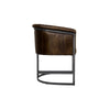 Covent Leather & Iron Chair - Brown