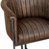 Covent Leather & Iron Chair - Brown