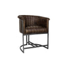Covent Leather & Iron Chair - Brown