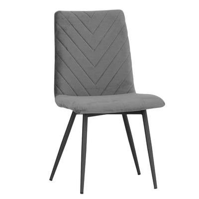 Soho Retro Dining Chair - Dark Grey Velvet