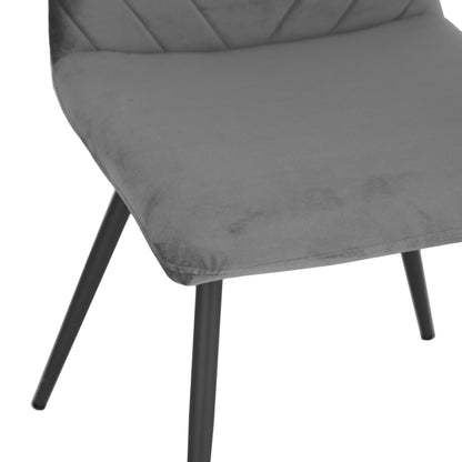 Soho Retro Dining Chair - Dark Grey Velvet
