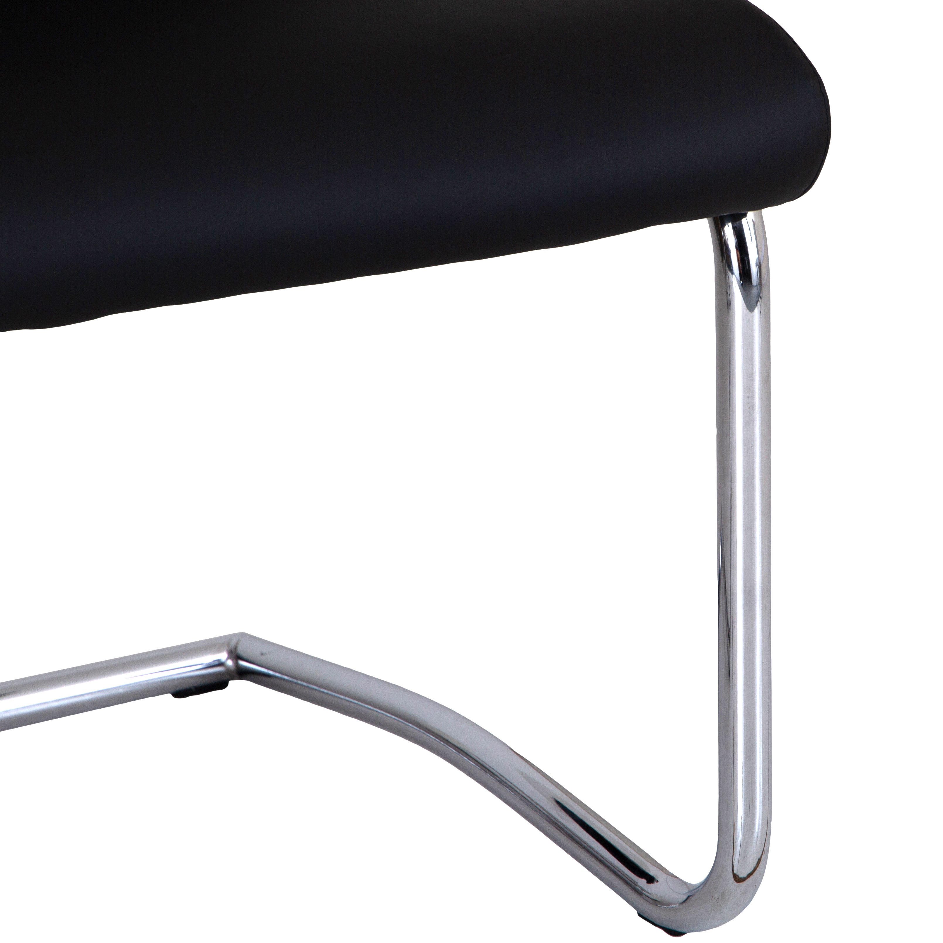 Sleek Black & Chrome Dining Chair