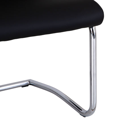 Sleek Black & Chrome Dining Chair