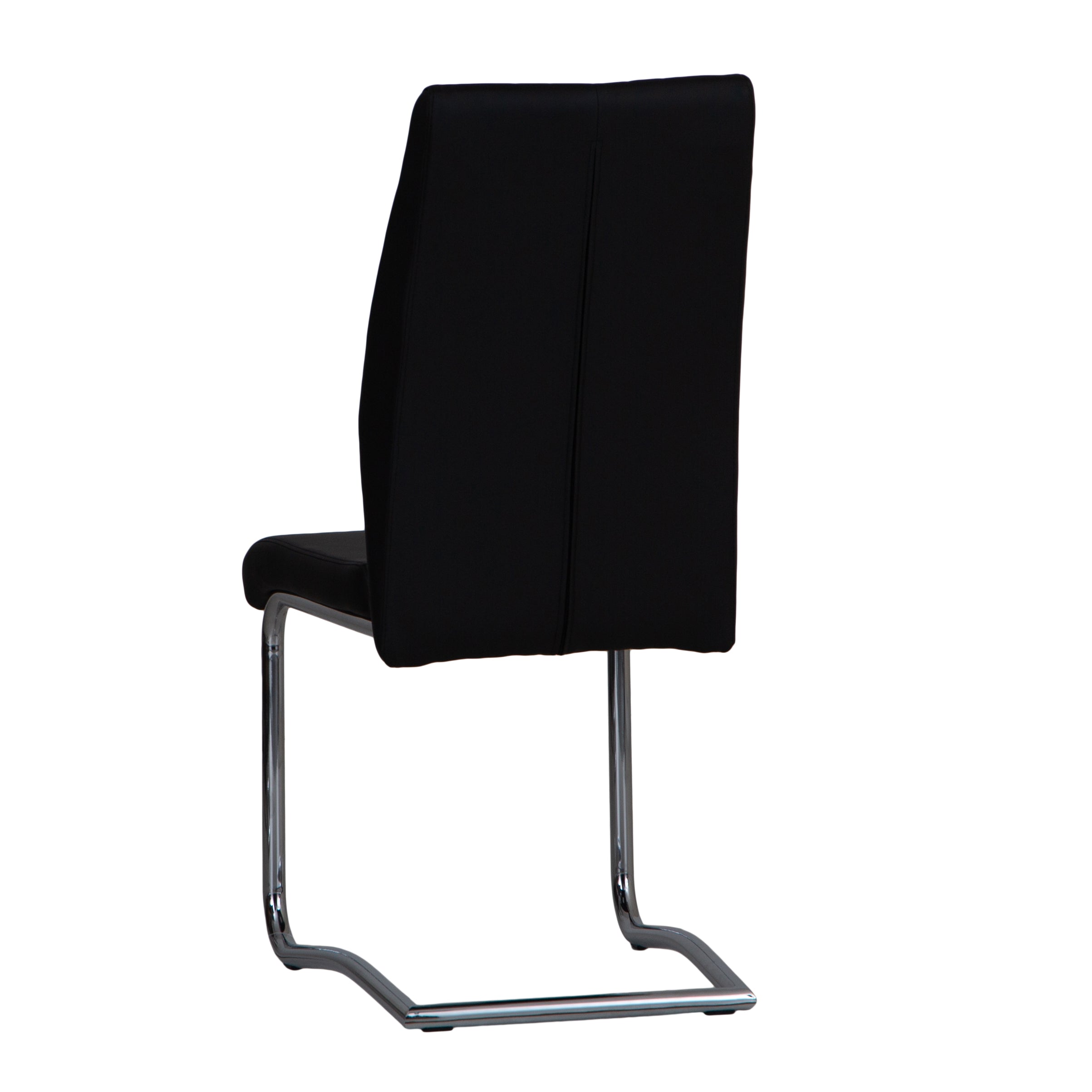 Sleek Black & Chrome Dining Chair
