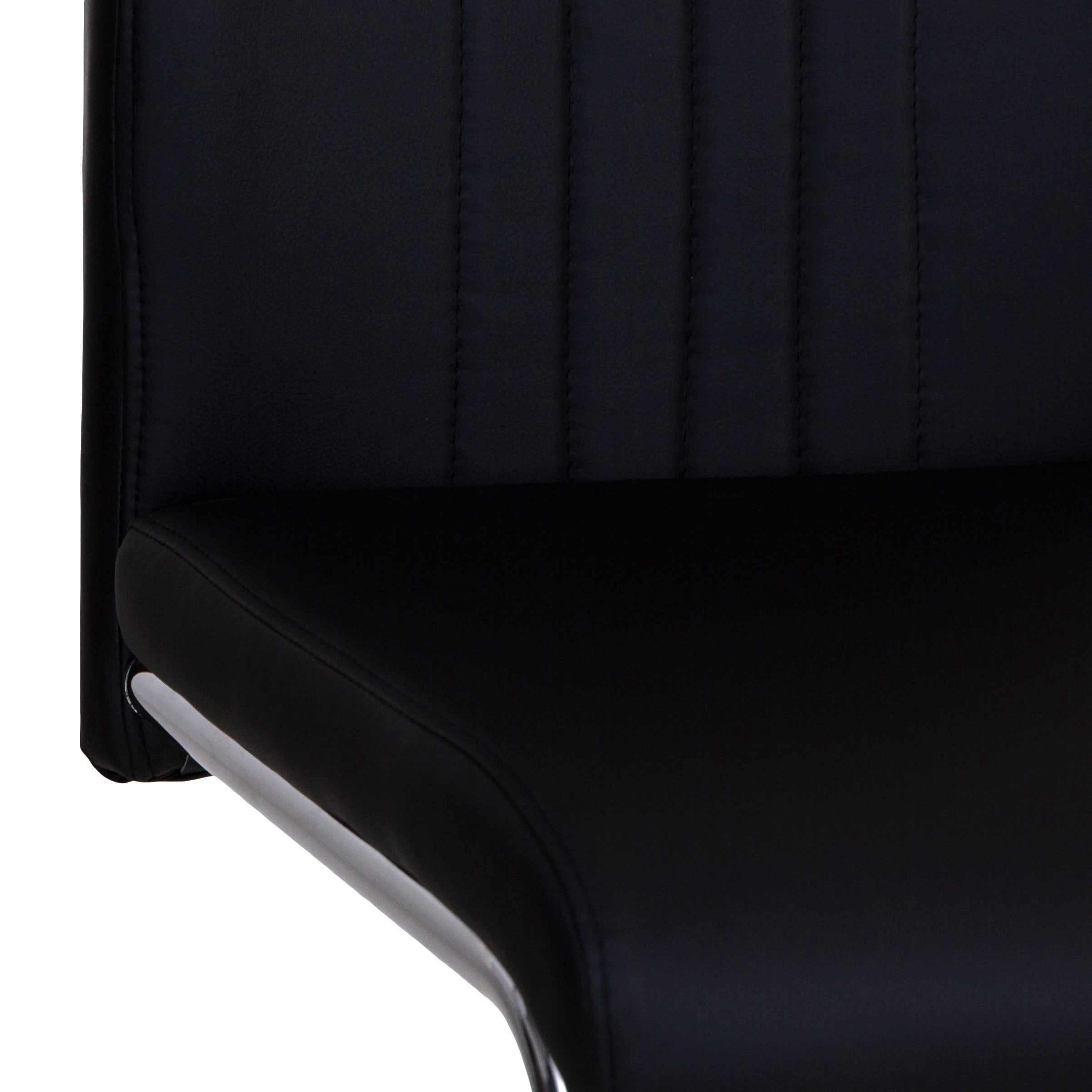 Sleek Black & Chrome Dining Chair