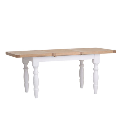 Country Living, White Painted & Oak - 1.3m Extending Dining Table