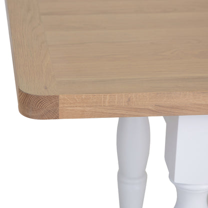 Country Living, White Painted & Oak - 1.3m Extending Dining Table