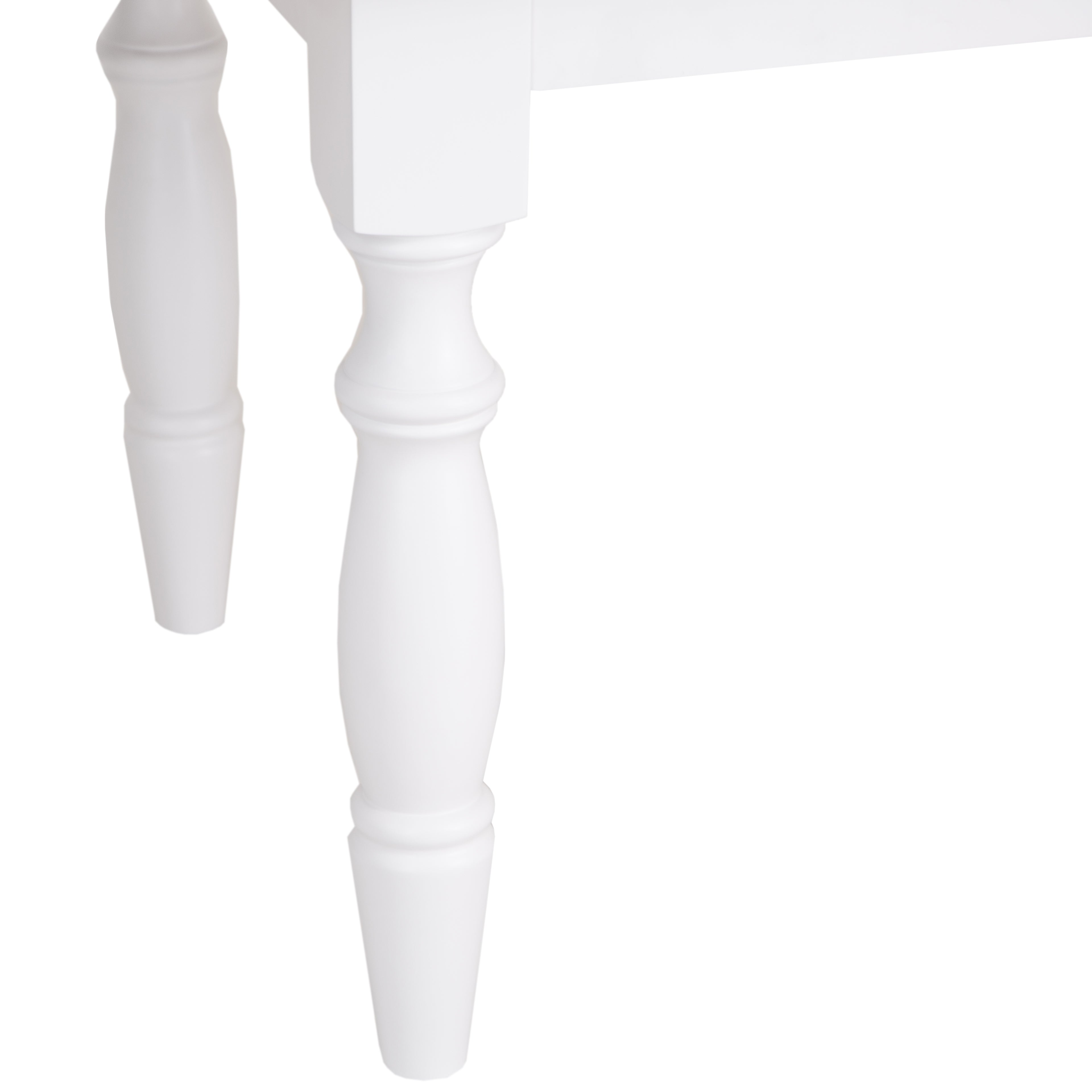 Country Living, White Painted & Oak - 1.3m Extending Dining Table