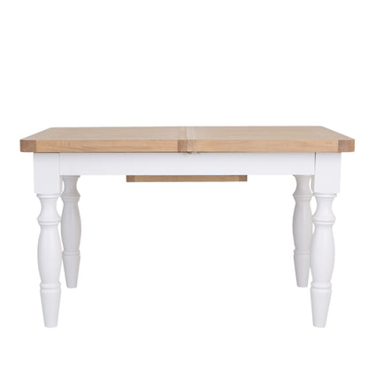 Country Living, White Painted & Oak - 1.3m Extending Dining Table