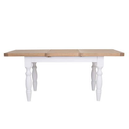 Country Living, White Painted & Oak - 1.3m Extending Dining Table