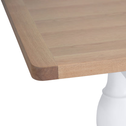 Country Living, White Painted & Oak - 1.6m Extending Dining Table