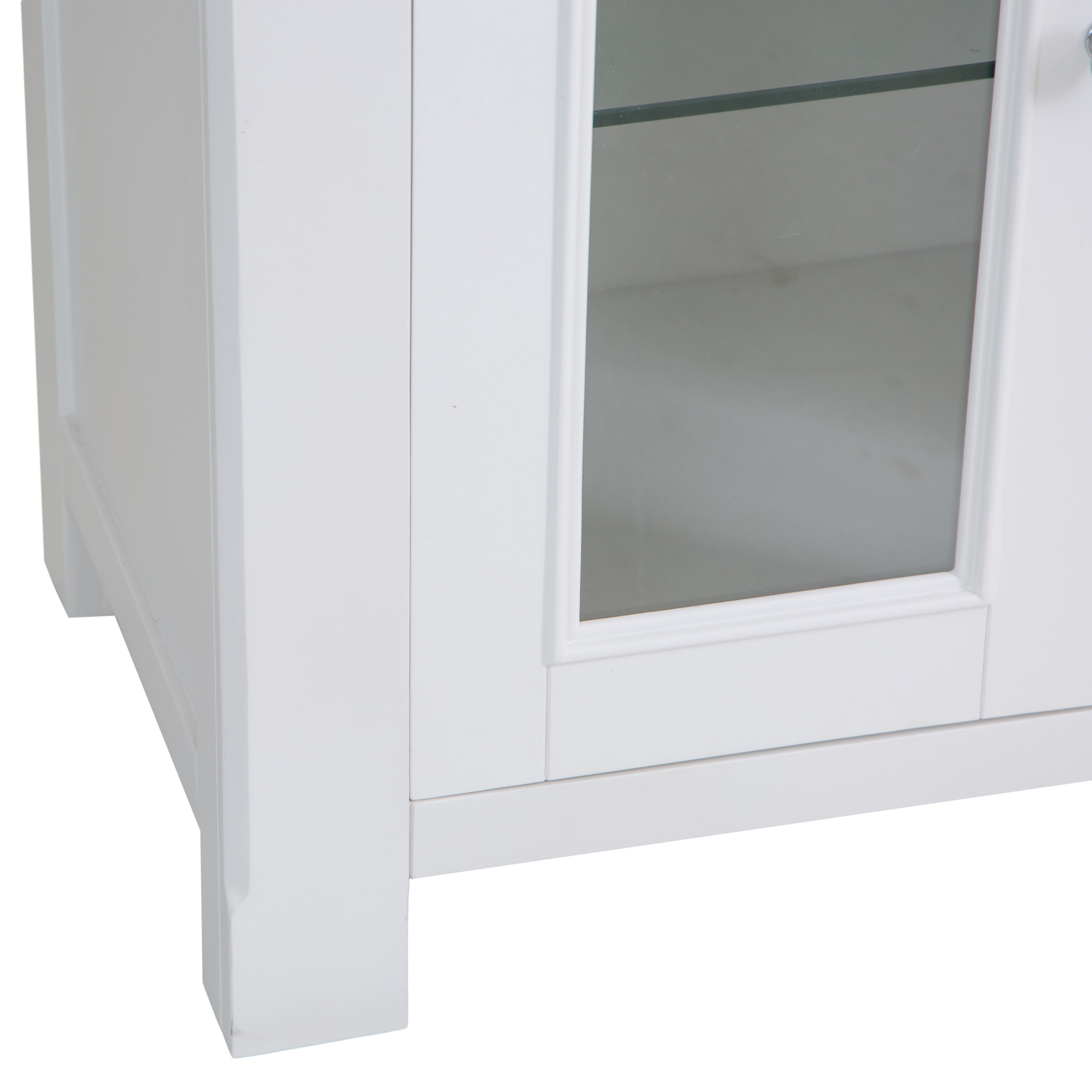 Country Living, White Painted & Oak - 4 Door Sideboard