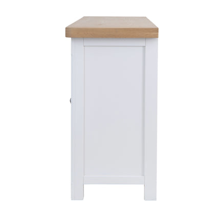 Country Living, White Painted & Oak - 4 Door Sideboard