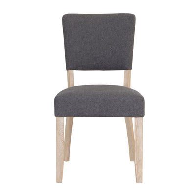 Country Living, White Painted & Oak - Grey Fabric Dining Chair