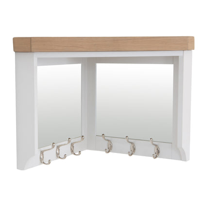 Country Living, White Painted & Oak - Corner Hall Bench TOP