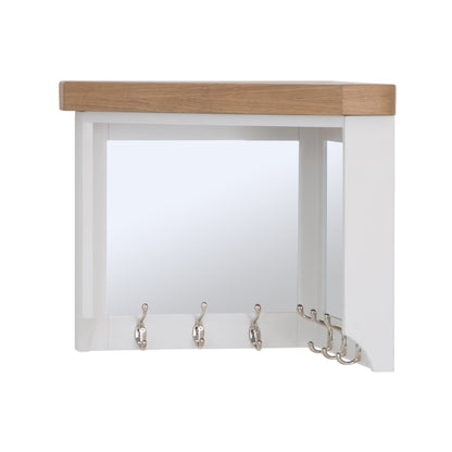 Country Living, White Painted & Oak - Corner Hall Bench TOP