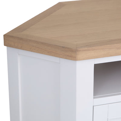 Country Living, White Painted & Oak - Corner TV Unit