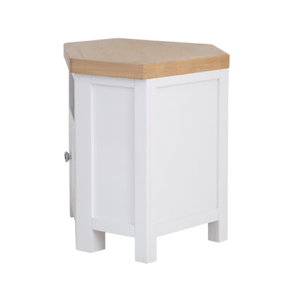 Country Living, White Painted & Oak - Corner TV Unit