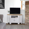 Country Living, White Painted & Oak - Corner TV Unit