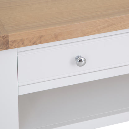 Country Living, White Painted & Oak - Coffee Table with Drawers