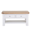 Country Living, White Painted & Oak - Coffee Table with Drawers