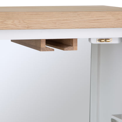 Country Living, White Painted & Oak - Drinks Cabinet Bureau