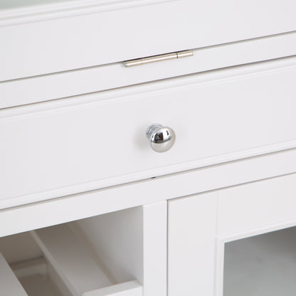 Country Living, White Painted & Oak - Drinks Cabinet Bureau