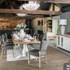 Country Living, White Painted & Oak - 1.6m Extending Dining Table