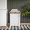 Country Living, White Painted & Oak - Laundry Box