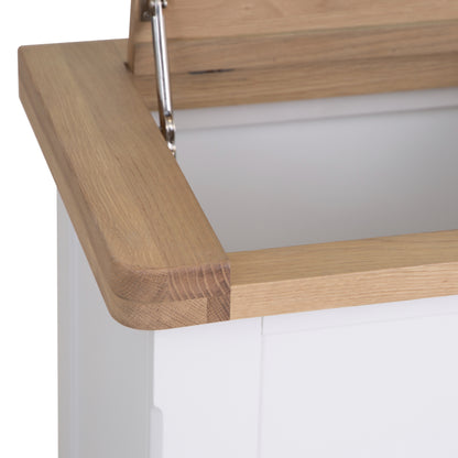 Country Living, White Painted & Oak - Laundry Box
