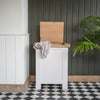 Country Living, White Painted & Oak - Laundry Box