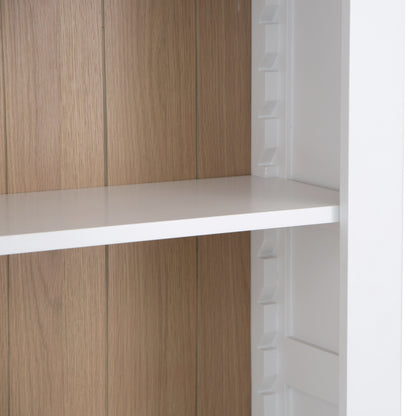 Country Living, White Painted & Oak - Large Bookcase
