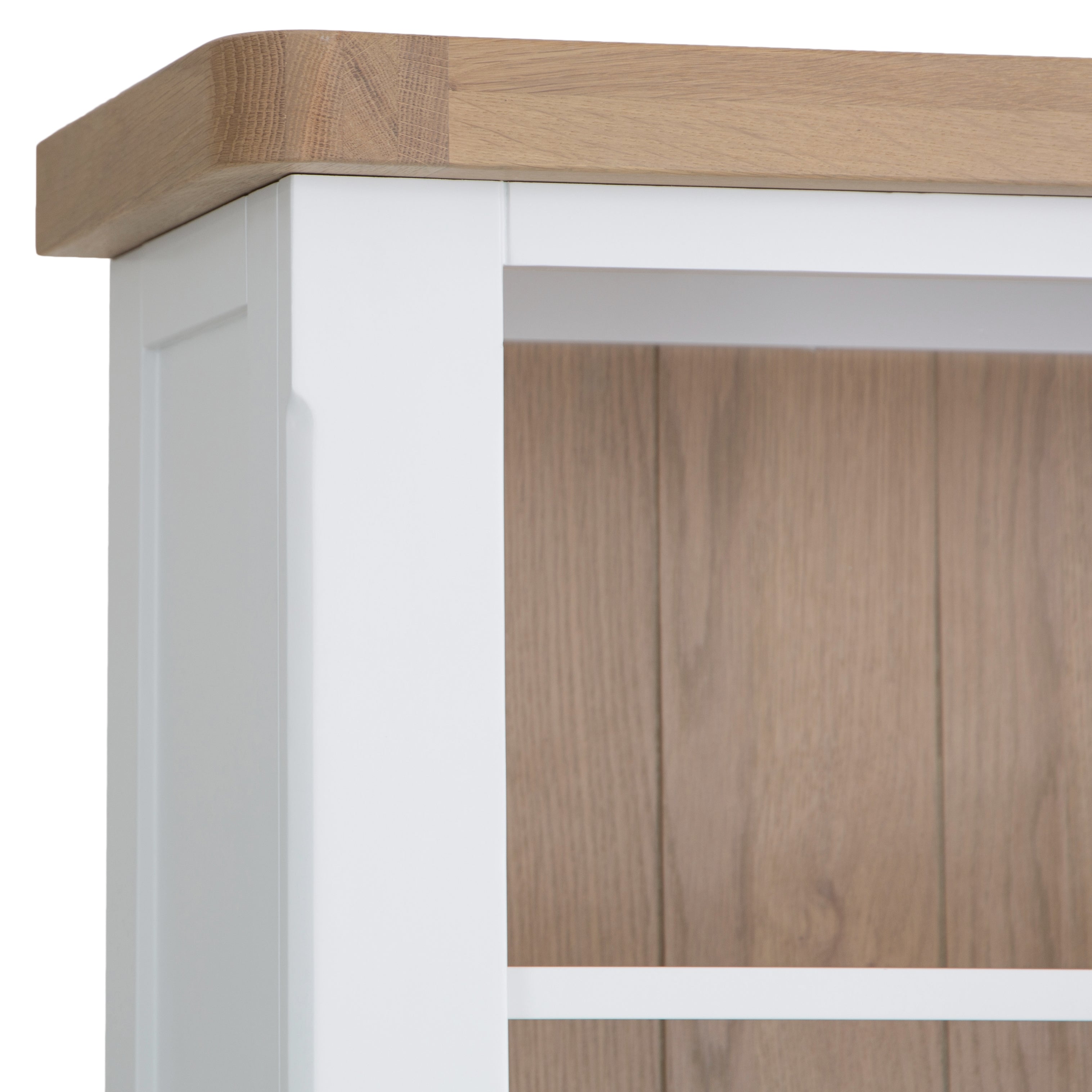 Country Living, White Painted & Oak - Large Bookcase