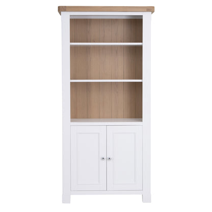 Country Living, White Painted & Oak - Large Bookcase