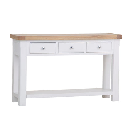Country Living, White Painted & Oak - Large Console Table