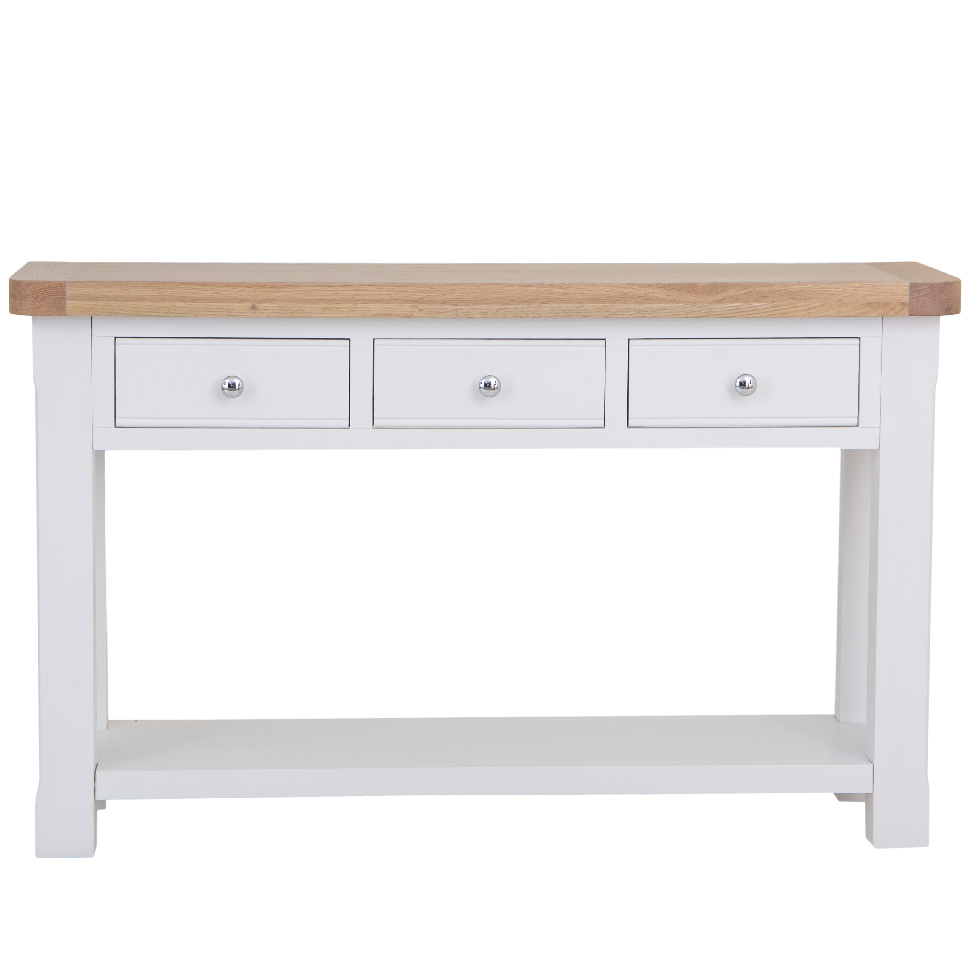 Country Living, White Painted & Oak - Large Console Table
