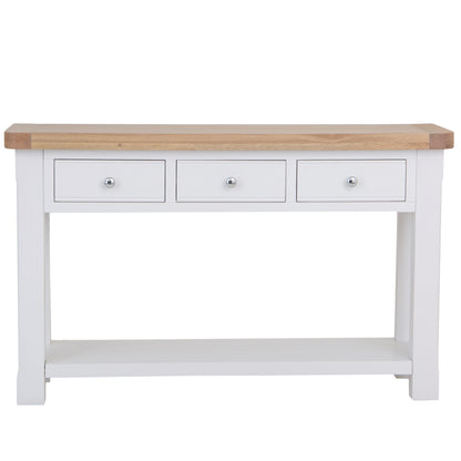 Country Living, White Painted & Oak - Large Console Table