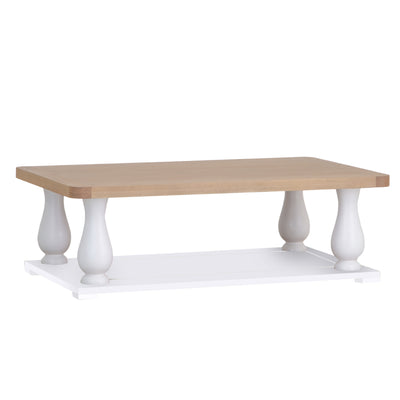 Country Living, White Painted & Oak - Large Coffee Table