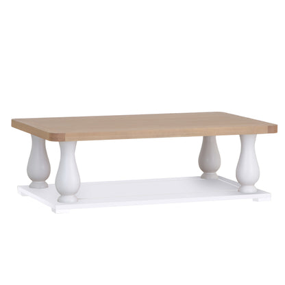 Country Living, White Painted & Oak - Large Coffee Table