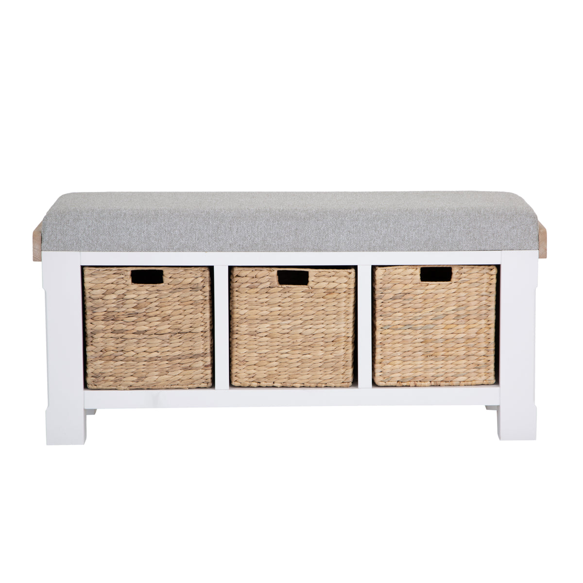 Country Living, White Painted & Oak - Large Hall Bench