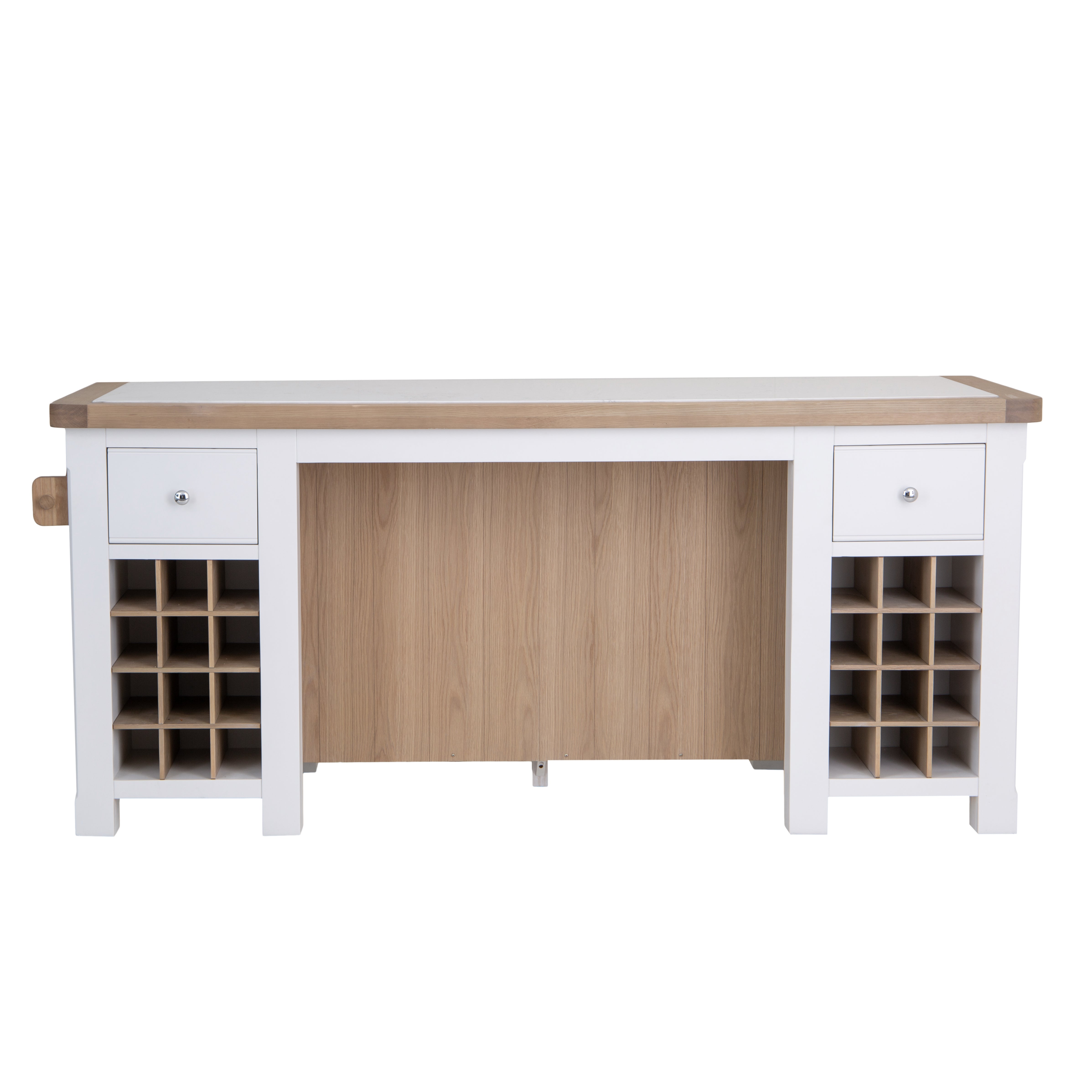 Country Living, White Painted & Oak - Extra Large Kitchen Island