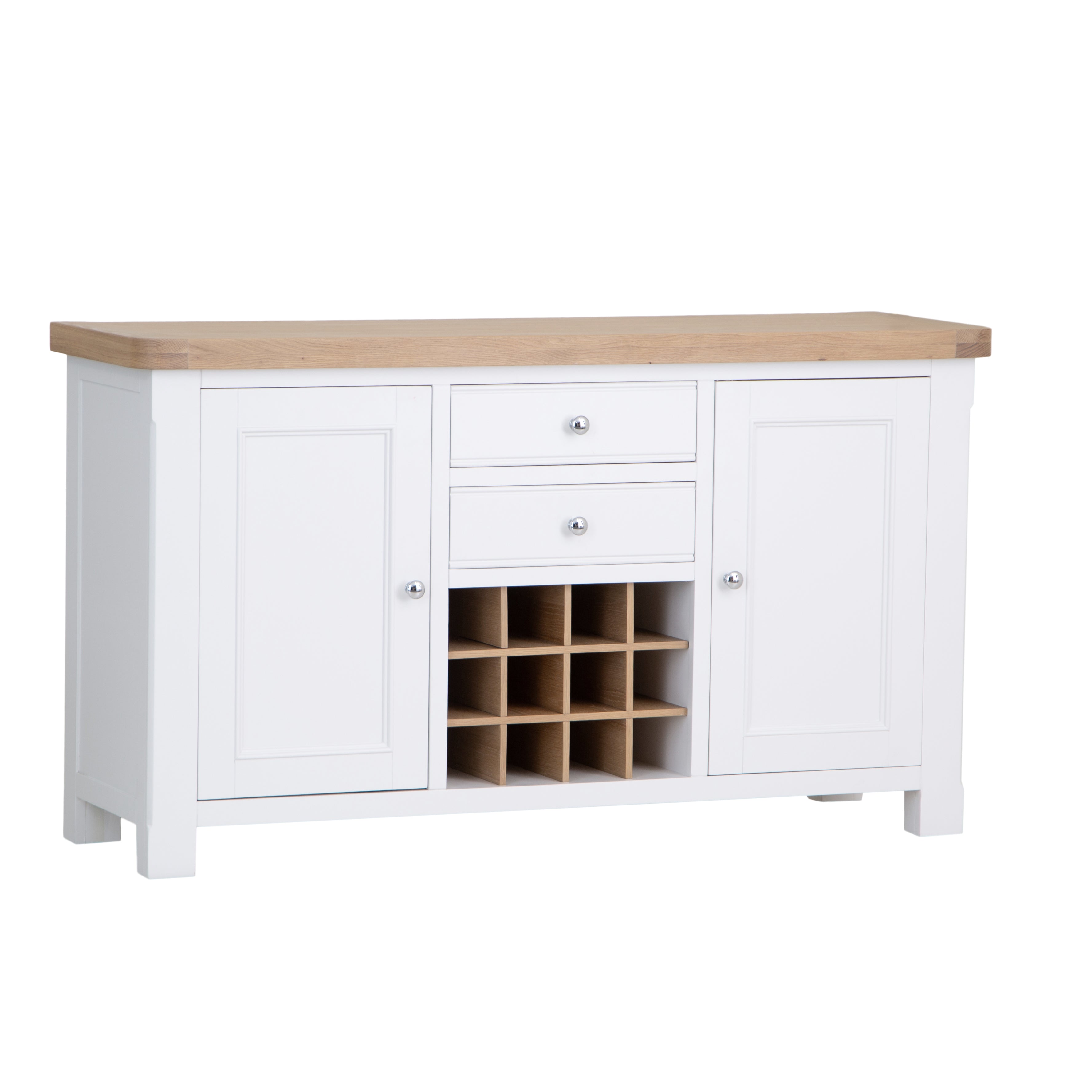 Country Living, White Painted & Oak - Large Sideboard
